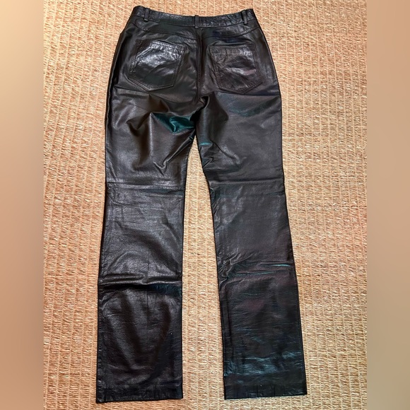 Genuine black leather pants for women - Picture 6 of 7